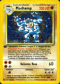 Machamp 8/102 Holo Rare Base Set Unlimited Pokemon Heavily Played