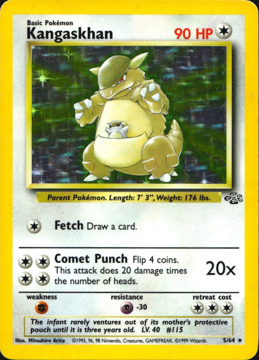 Kangaskhan 5/64 Rare Jungle Pokemon Unlimited Holo Lightly Played