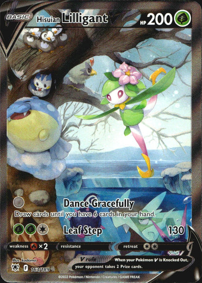 Hisuian Lilligant V 163/189 Astral Radiance Ultra Rare Pokemon Holo Near Mint