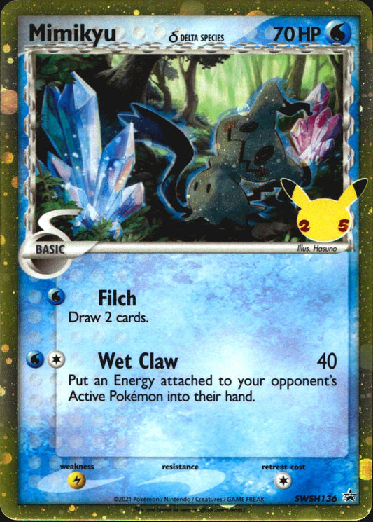 Mimikyu (Delta Species) SWSH136 Sword & Shield Promo Holo Promo Pokemon NM