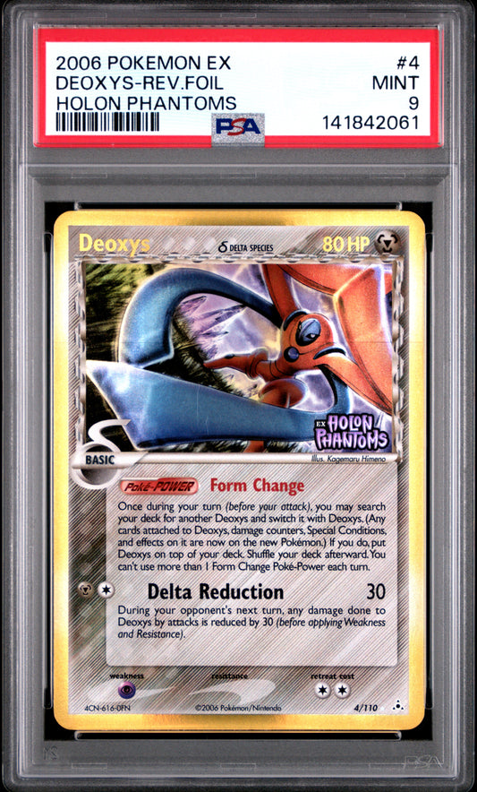 Deoxys Reverse Holo 4/110 Holon Phantoms Pokemon PSA 9