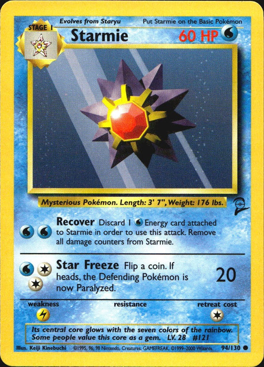 Starmie 94/130 Base Set 2 Common Pokemon Near Mint