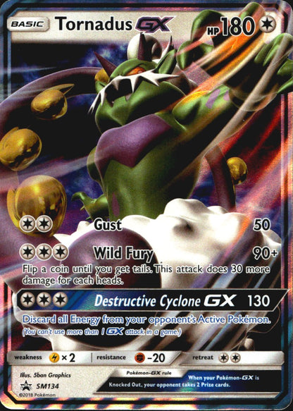 Tornadus GX - SM134 Sun & Moon Promo Holo Promo Pokemon Near Mint
