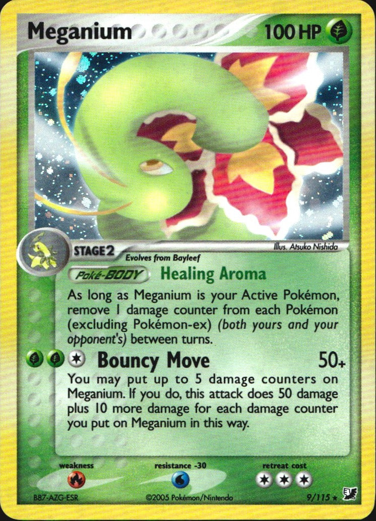 Meganium 9/115 Unseen Forces Holo Rare Pokemon Near Mint
