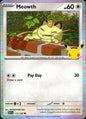 Meowth 113/128 ME: 30th Celebration Holo Common Pokemon Near Mint
