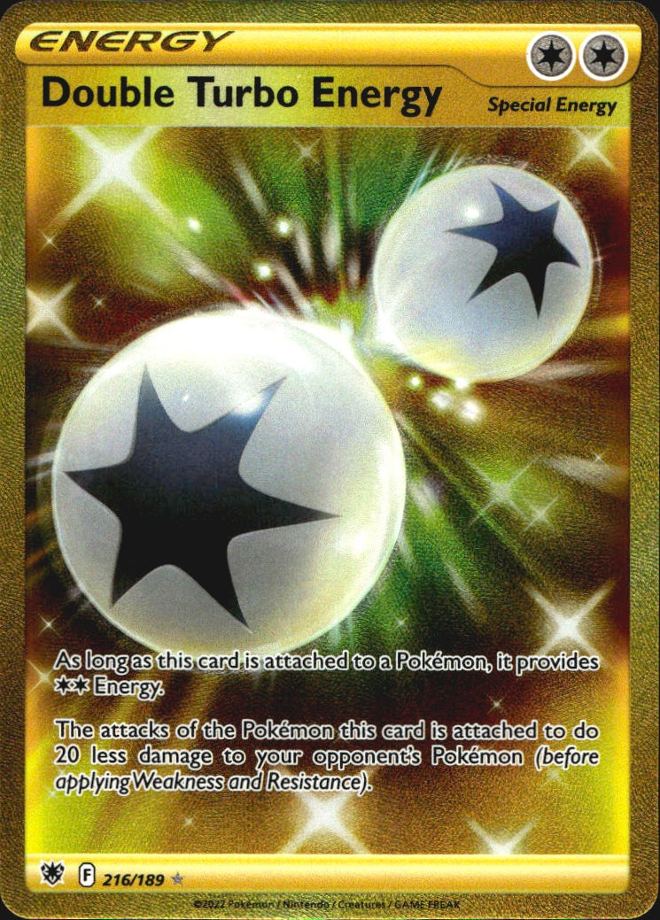 Double Turbo Energy 216/189 Astral Radiance Secret Rare Pokemon Holo Near Mint