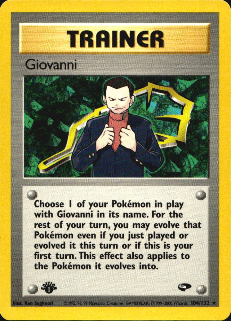 Giovanni 104/132 Gym Challenge Rare Pokemon 1st Edition Near Mint