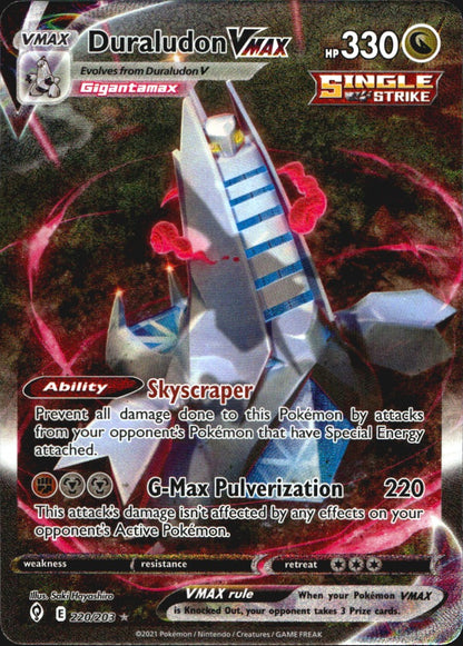 Duraludon VMAX 220/203 Evolving Skies Alternate Art Pokemon Holo Near Mint