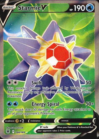 Starmie V 166/189 Astral Radiance Ultra Rare Pokemon Holo Near Mint