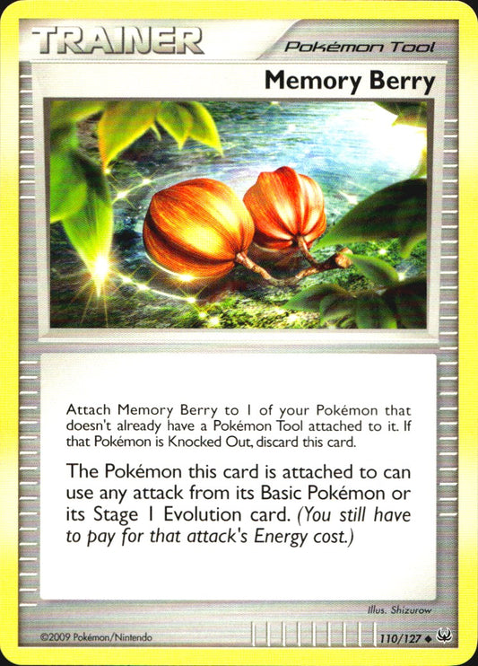 Memory Berry 110/127 Platinum Uncommon Pokemon Near Mint