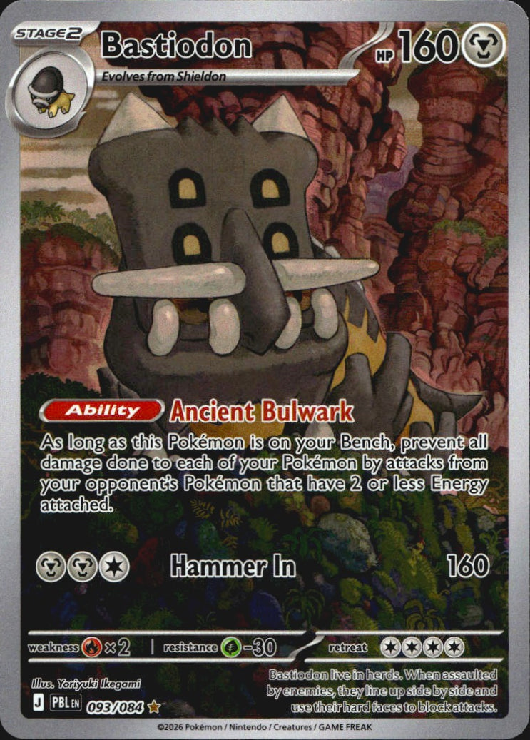 Bastiodon 093/084 Pitch Black Illustration Rare Pokemon Holo Near Mint
