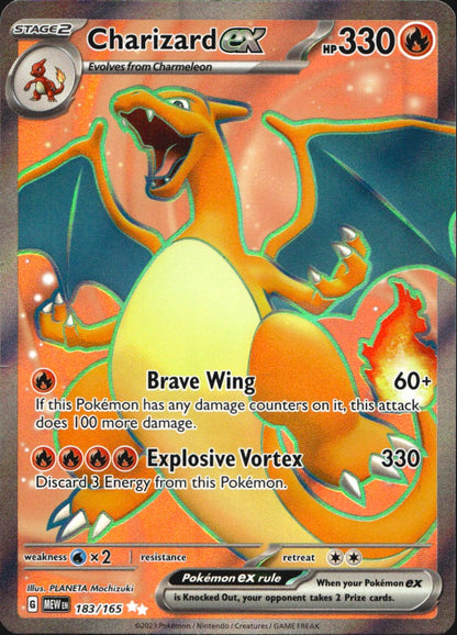 Charizard ex 183/165 151 Ultra Rare Pokemon Holo Near Mint