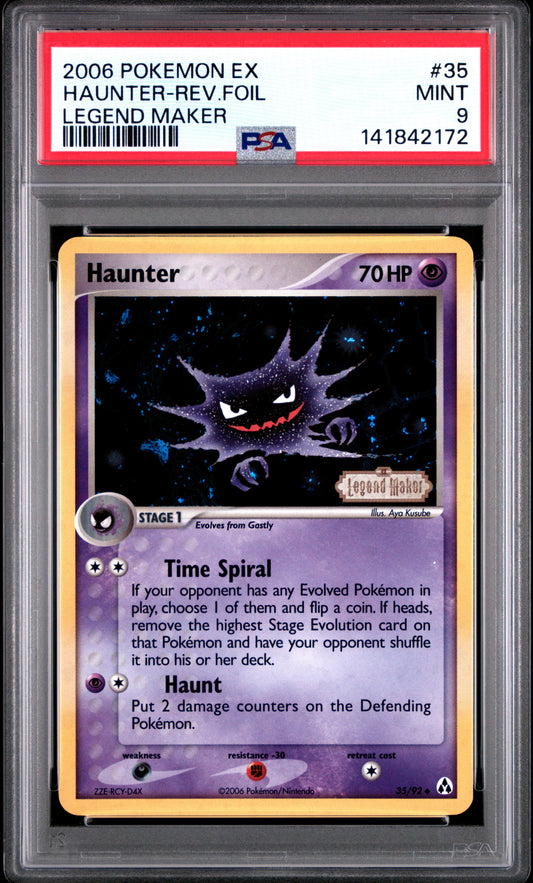 Haunter Reverse Holo 35/92 Legend Maker Pokemon PSA 9