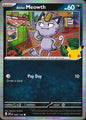Alolan Meowth 089/128 ME: 30th Celebration Holo Common Pokemon Near Mint