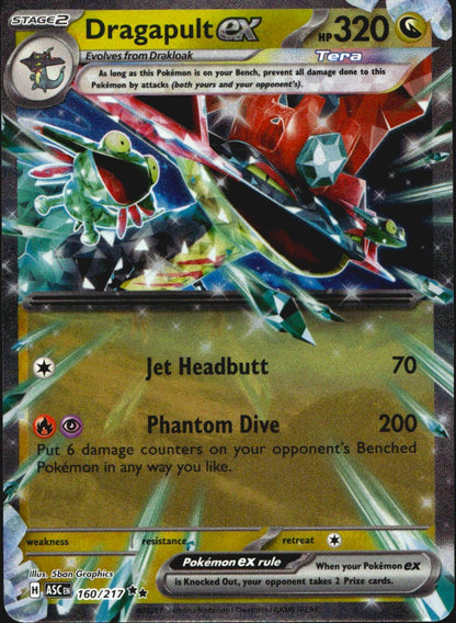 Dragapult ex 160/217 Ascended Heroes Double Rare Pokemon Holo Near Mint