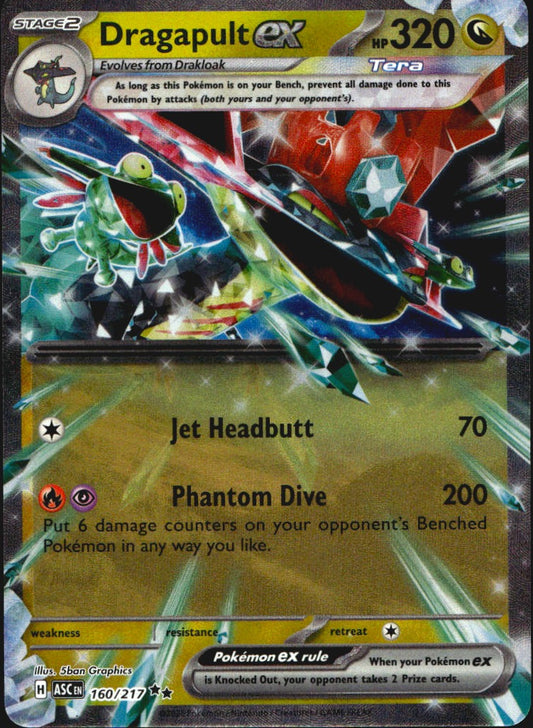 Dragapult ex 160/217 Ascended Heroes Double Rare Pokemon Holo Near Mint