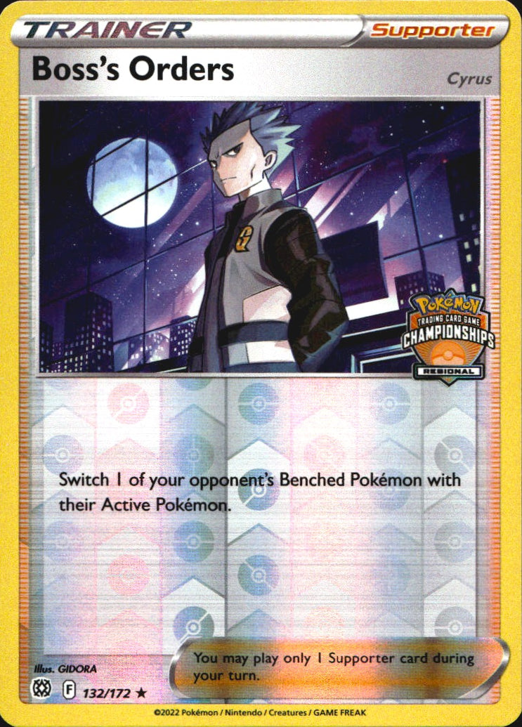 Boss's Orders Regional Championships 132/172 Championship Cards Pokemon NM