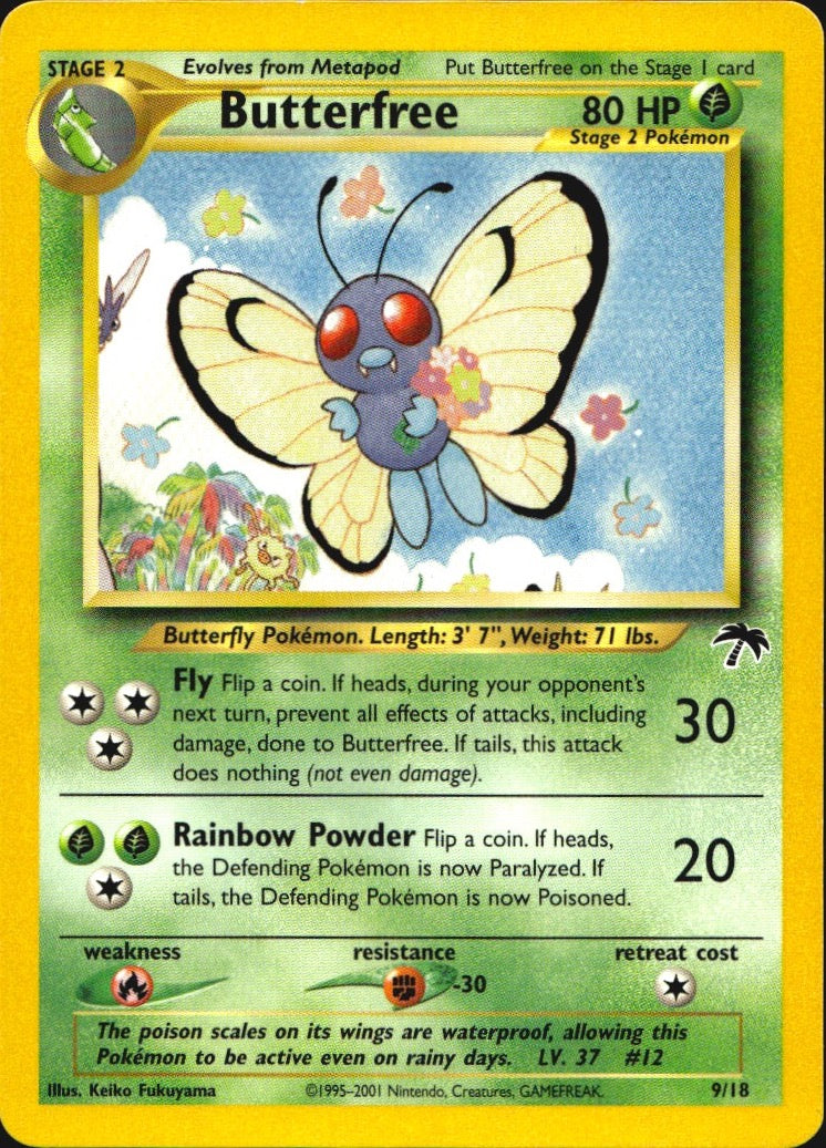 Butterfree 9/18 Southern Islands Pokemon Near Mint