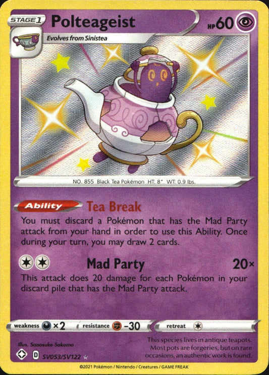 Polteageist SV053/SV122 Shiny Rare Shining Fates Shiny Vault Pokemon Near Mint