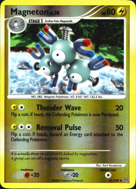 Magneton 43/100 Stormfront Uncommon Pokemon Reverse Holo Near Mint