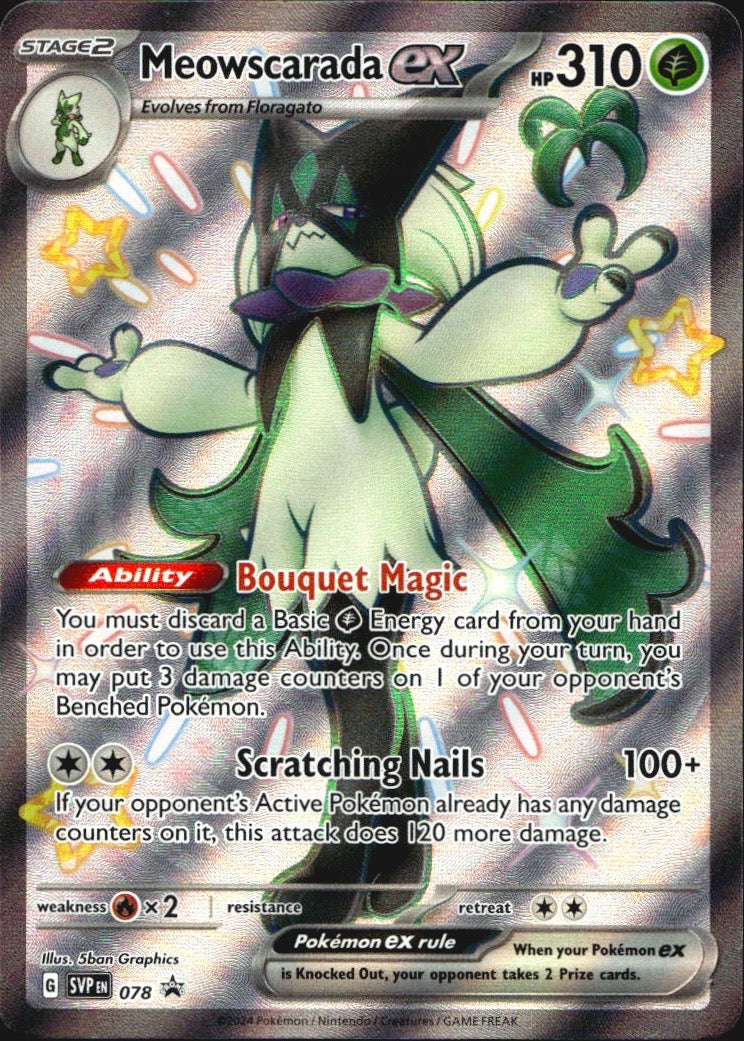 Meowscarada ex 078 Scarlet & Violet Promo Holo Promo Pokemon Near Mint