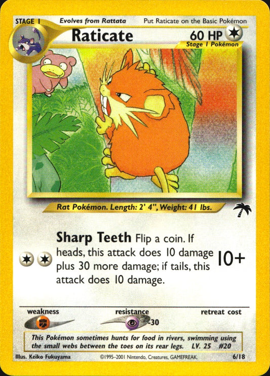 Raticate 6/18 Southern Islands Pokemon Near Mint