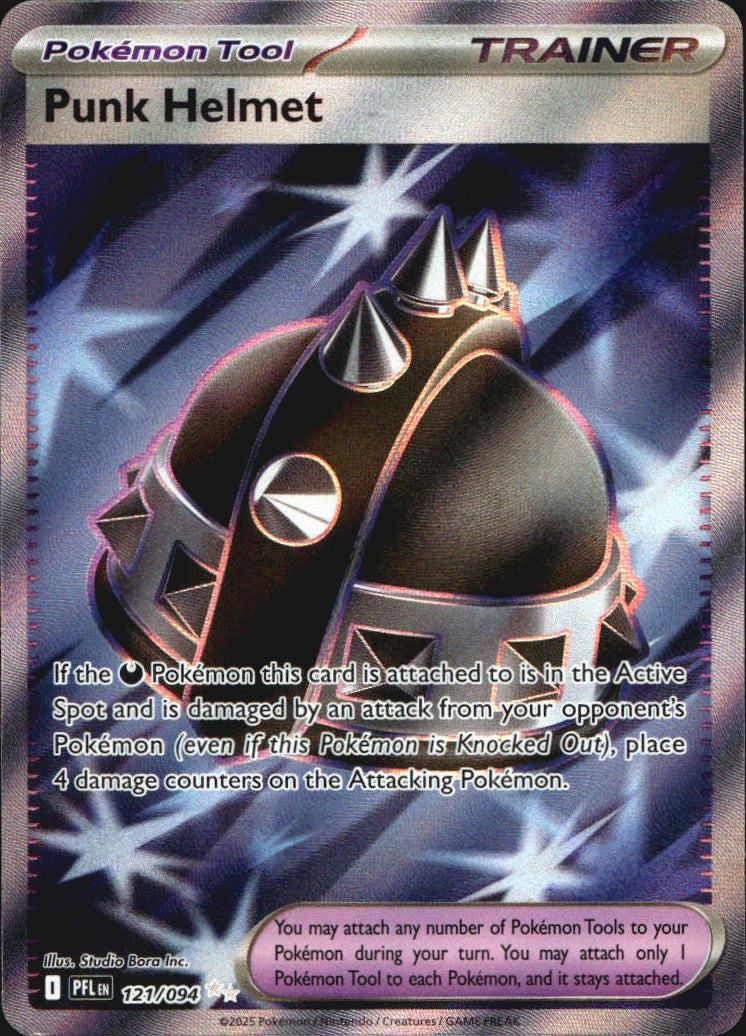 Punk Helmet 121/094 Phantasmal Flames Ultra Rare Pokemon Holo Near Mint
