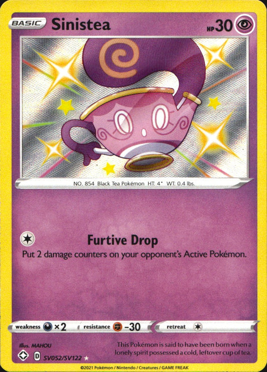 Sinistea SV052/SV122 Shiny Rare Shining Fates Shiny Vault Pokemon Near Mint