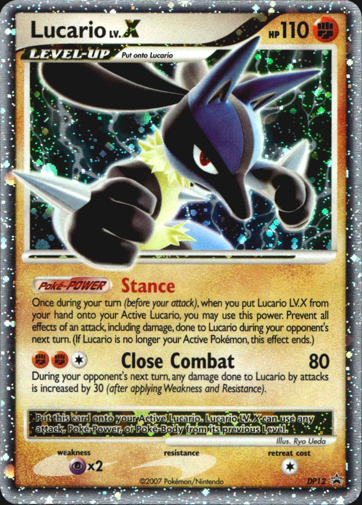 Lucario LV.X DP12 Diamond and Pearl Promos Holo Promo Pokemon Near Mint