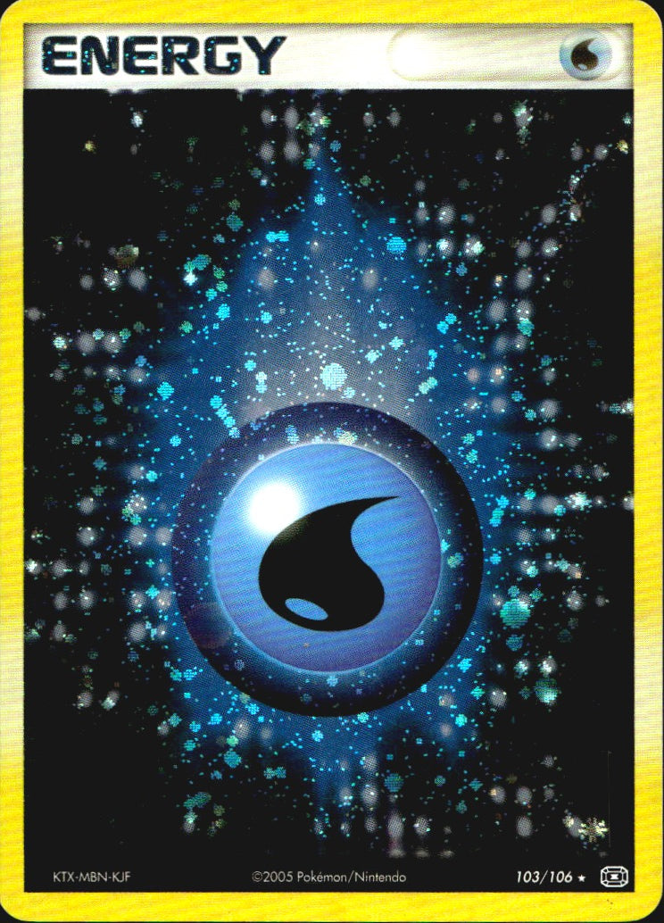 Water Energy 103/106 Emerald Holo Rare Pokemon Lightly Played