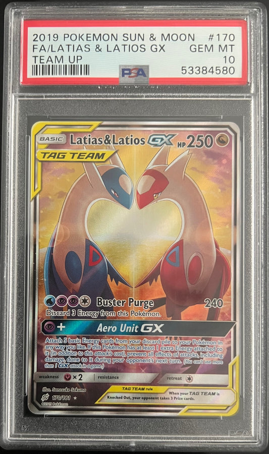 Latias & Latios Gx 170/181 Team Up Pokemon PSA 10