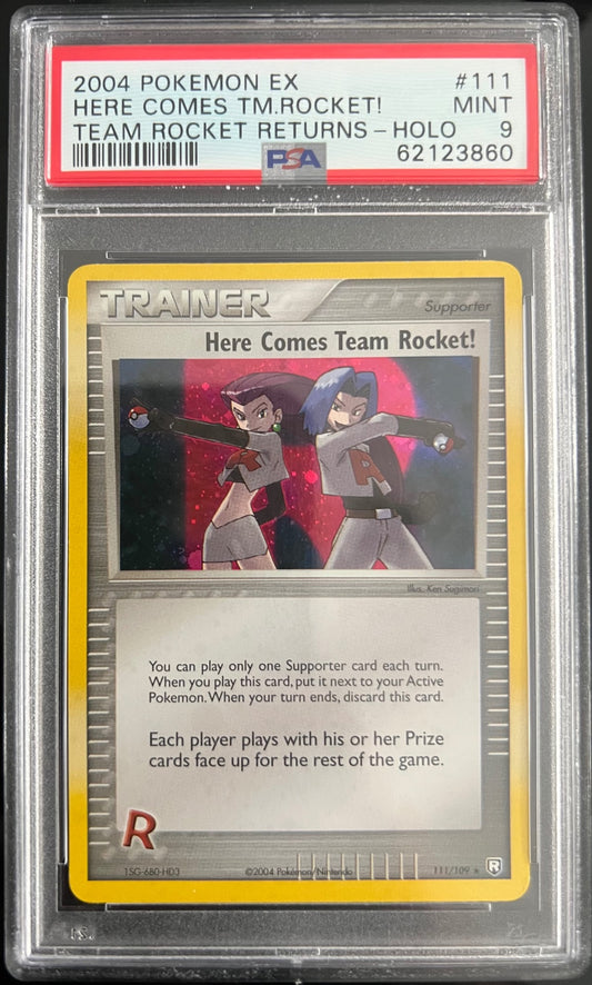 Here Comes Team Rocket! Holo 111/109 Team Rocket Returns Pokemon PSA 9