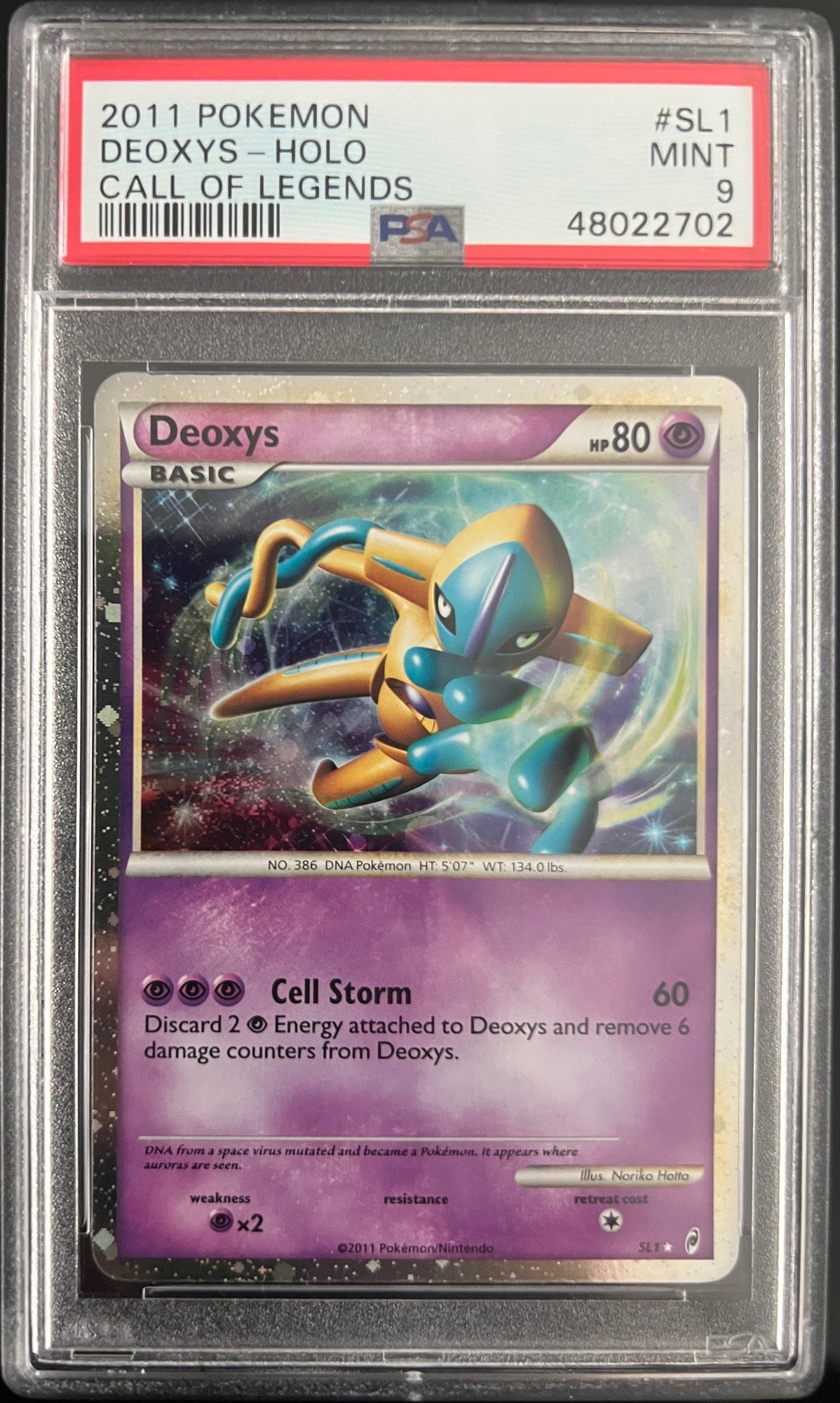 Deoxys Holo SL1 Call Of Legends Pokemon PSA 9