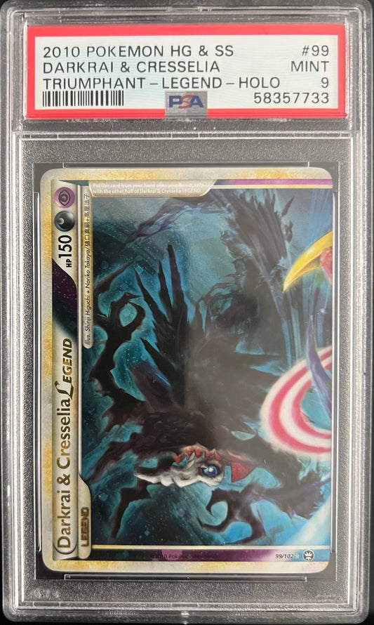 Darkrai & Cresselia Legend Holo 99/123 Pokemon PSA 9