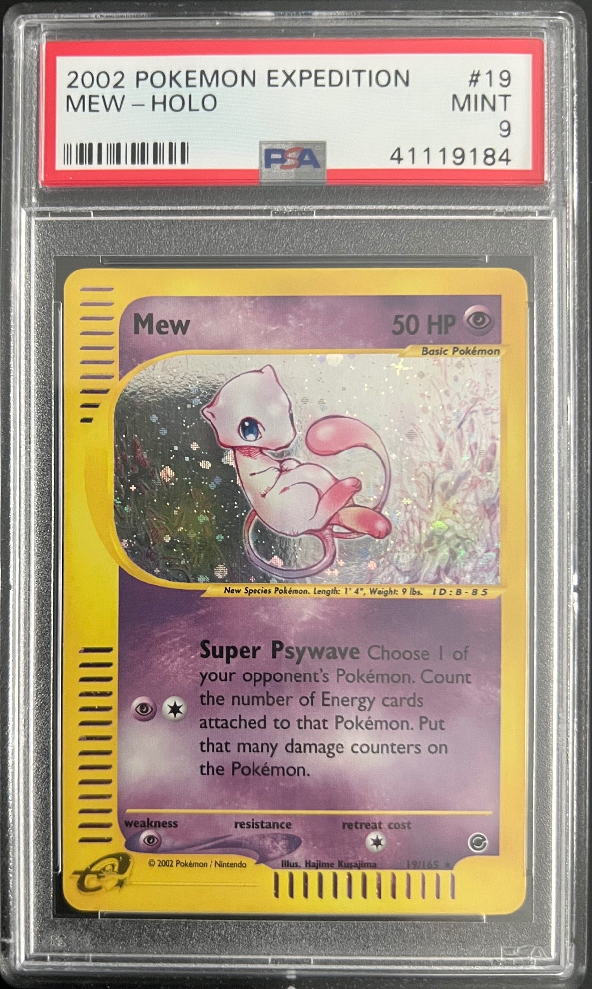 Mew Holo 19/165 Expedition Pokemon PSA 9