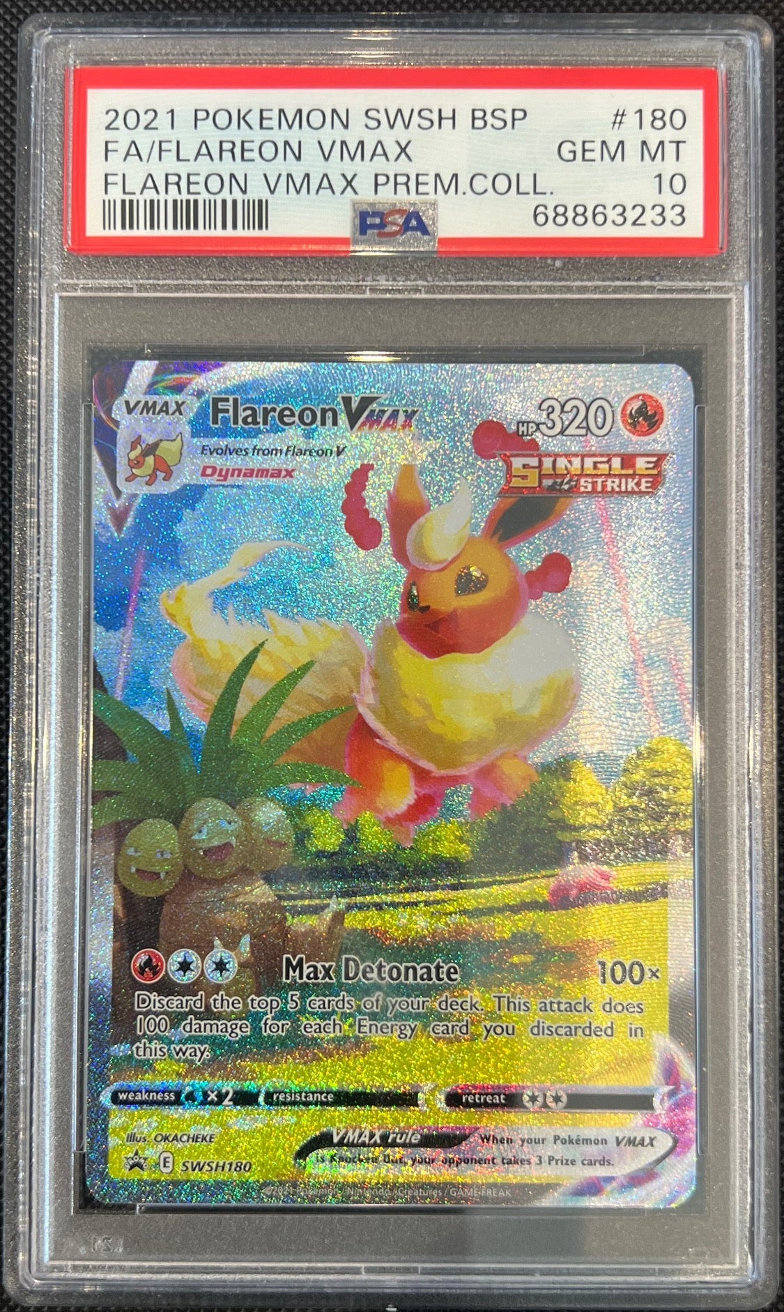 Flareon Vmax 180 Premium Collection Swsh Black Star Promo Pokemon PSA 10