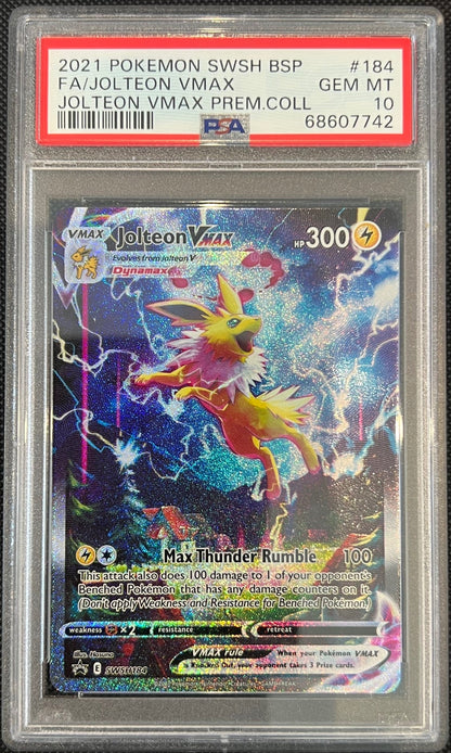 Jolteon Vmax 184 Premium Collection Swsh Black Star Promo Pokemon PSA 10