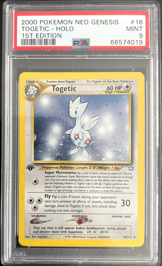Togetic Holo 16/111 Neo Genesis 1st Edition Pokemon PSA 9