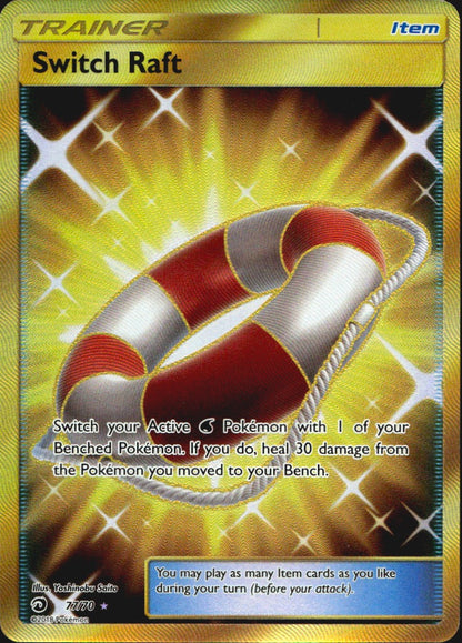 Switch Raft 77/70 Dragon Majesty Secret Rare Pokemon Holo Near Mint