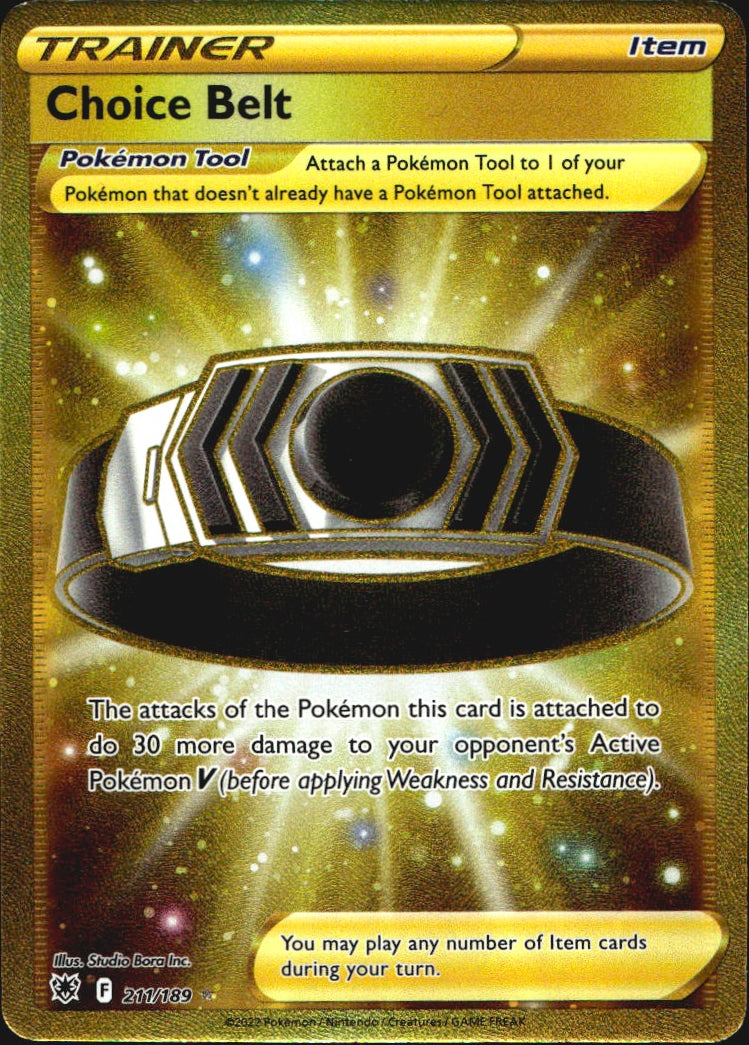 Choice Belt 211/189 Astral Radiance Secret Rare Pokemon Holo Near Mint