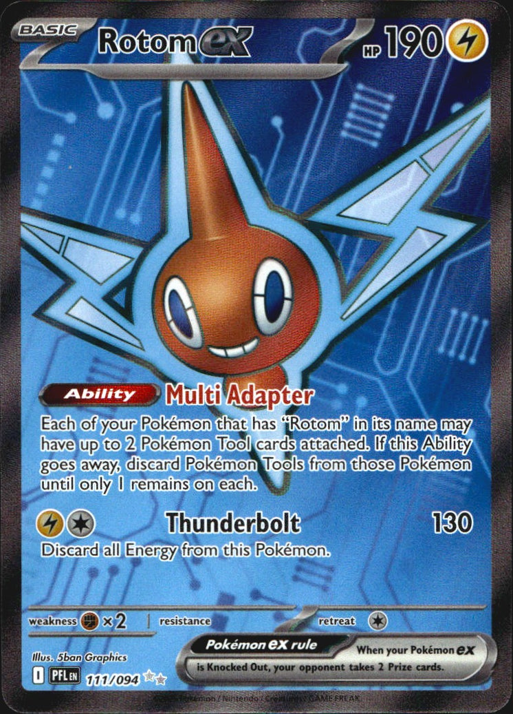 Rotom ex 111/094 Phantasmal Flames Ultra Rare Pokemon Holo Near Mint