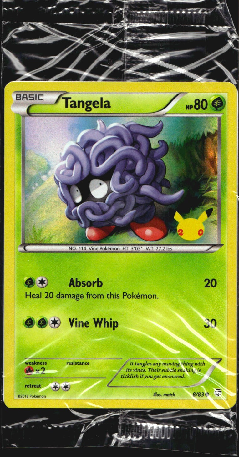 Tangela 8/83 20th Anniversary GAME Exclusive Sealed Promo