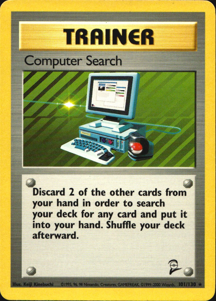 Computer Search 71/102 Base Set Unlimited Rare Pokemon Near Mint