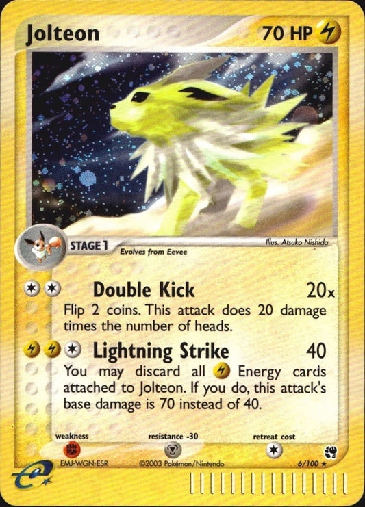 Jolteon 6/100 Holo Rare Sandstorm Pokemon Near Mint