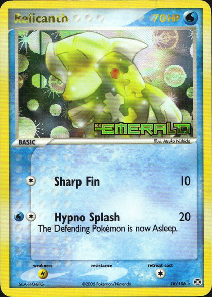 Relicanth 18/106 Emerald Rare Pokemon Reverse Holo Near Mint