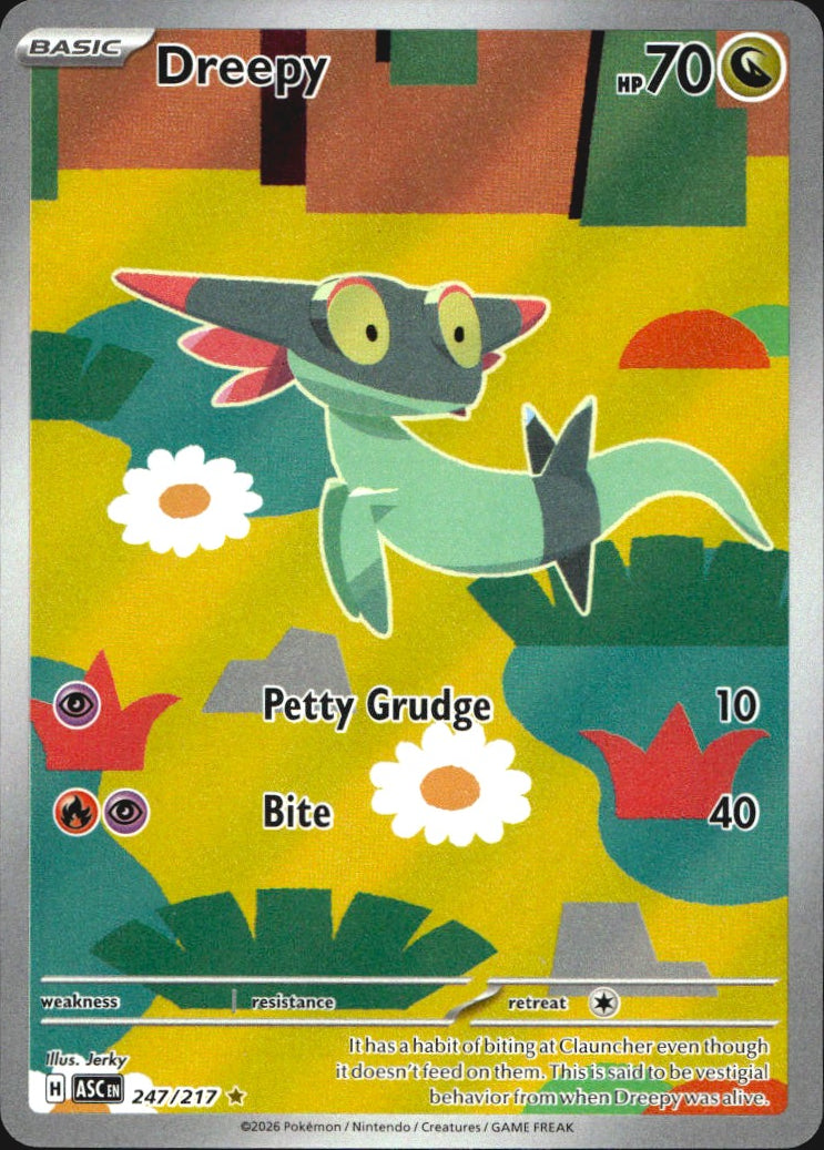 Dreepy 247/217 Ascended Heroes Illustration Rare Pokemon Holo Near Mint