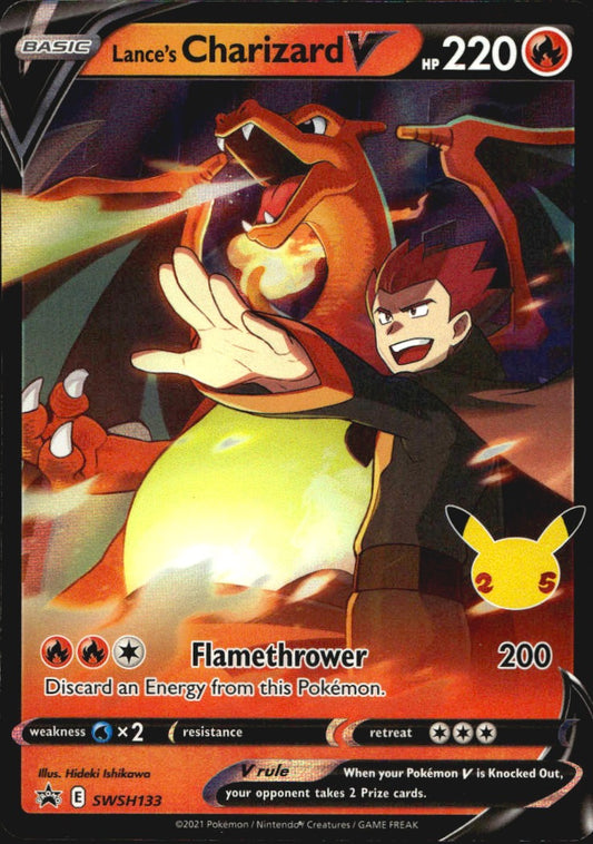 Lance's Charizard V SWSH133 Sword & Shield Promo Holo Promo Pokemon Near Mint