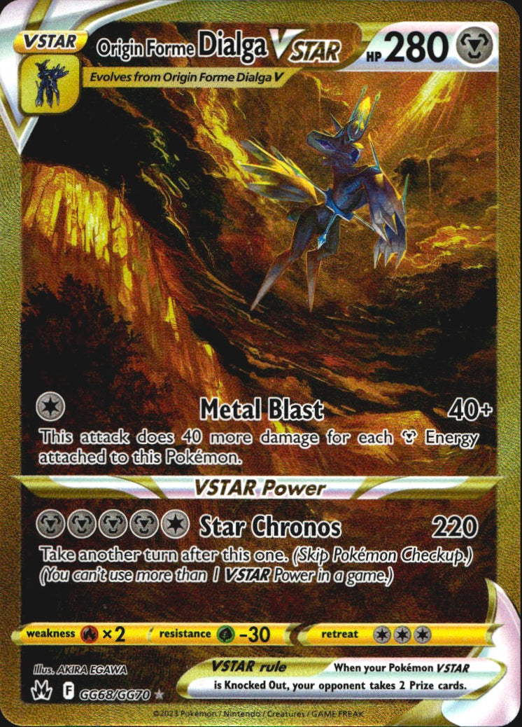 Origin Forme Dialga VSTAR GG68/GG70 Crown Zenith Galarian Gallery Pokemon NM