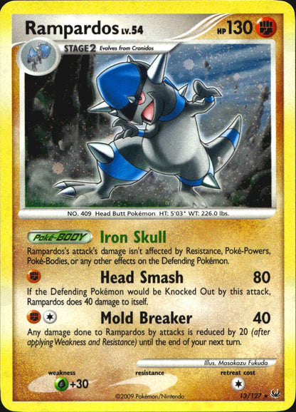 Rampardos 13/127 Platinum Holo Rare Pokemon Near Mint