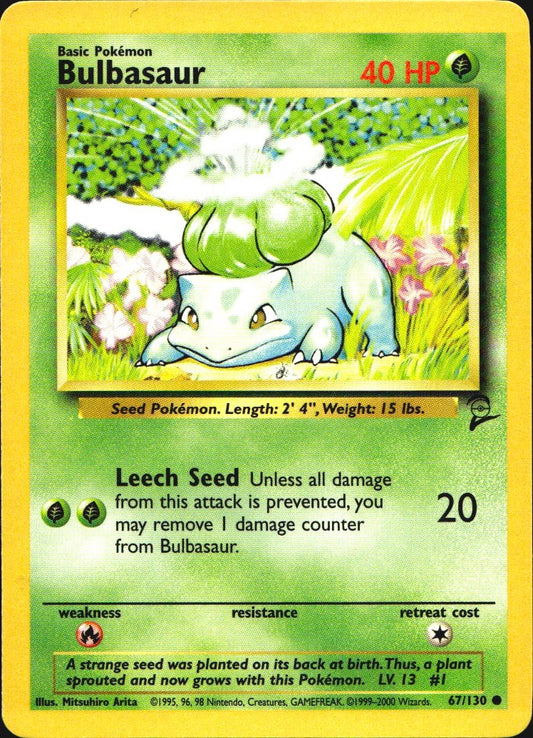 Bulbasaur 67/130 Base Set 2 Common Pokemon Near Mint